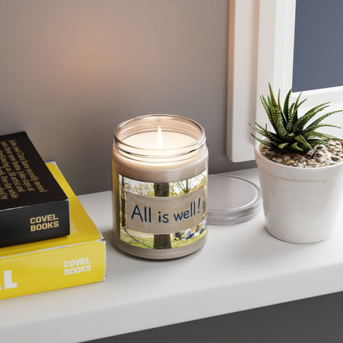 All is well! Candle Inspirational quote