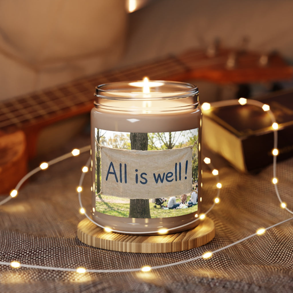 All is well! Candle Inspirational quote