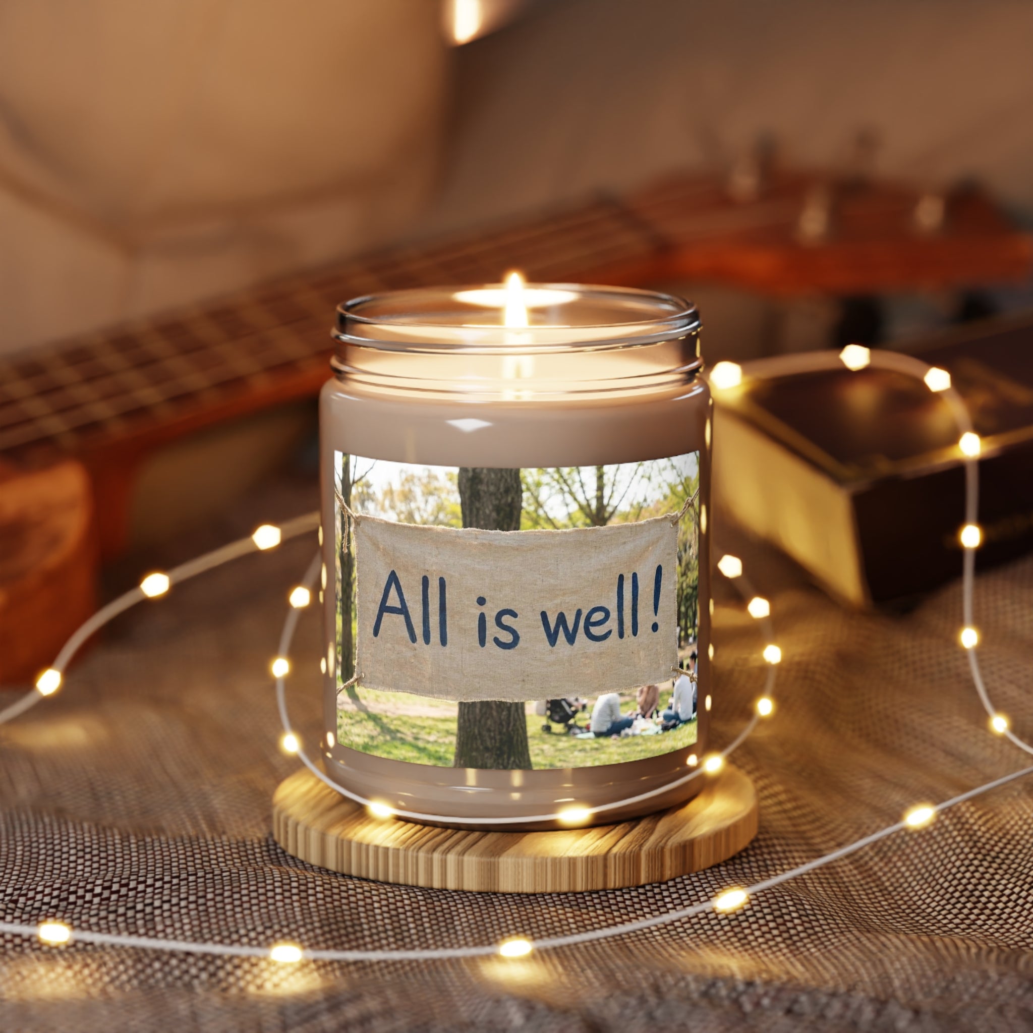 All is well! Candle Inspirational quote