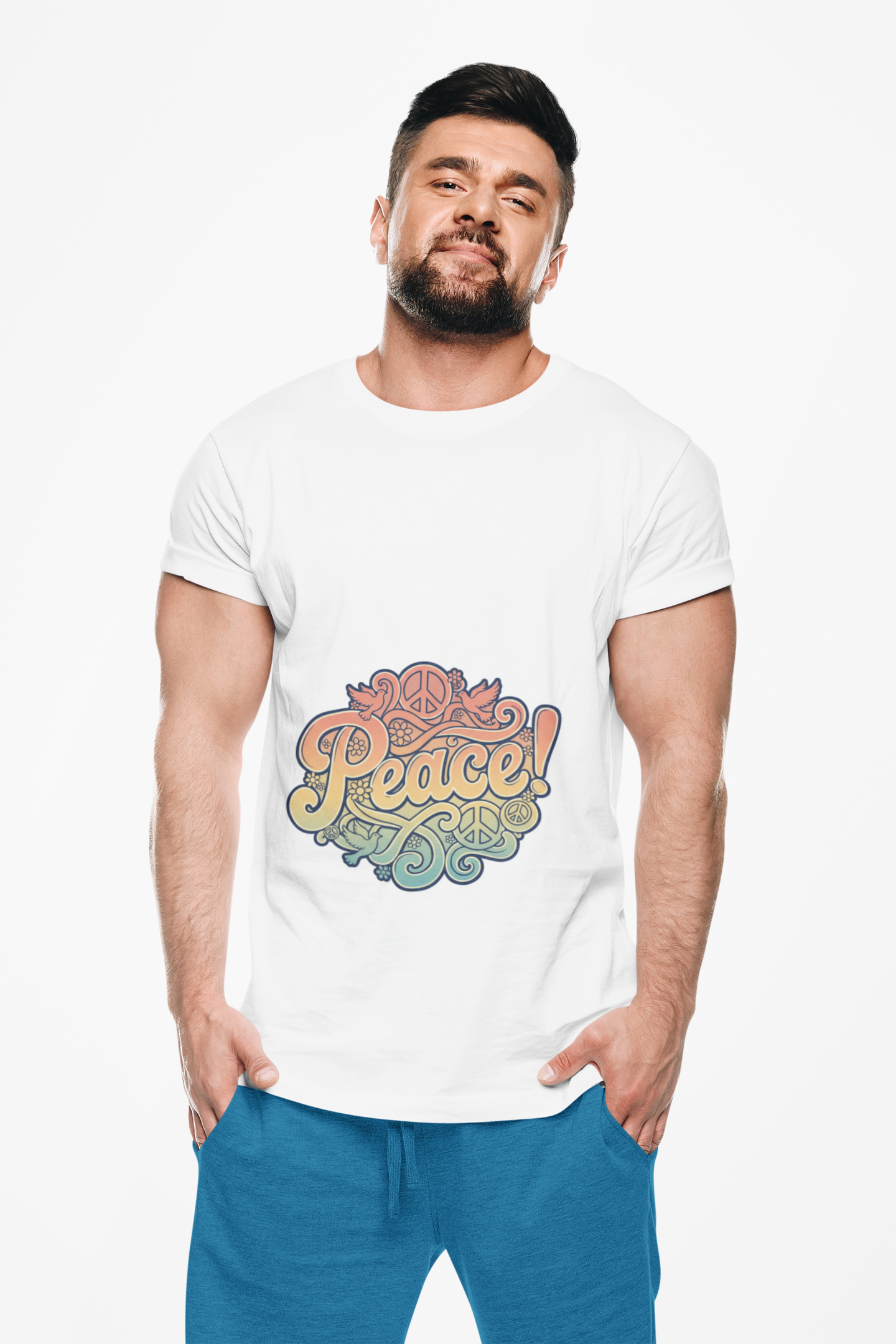 Peace! Unisex Retro Hippie T-shirt