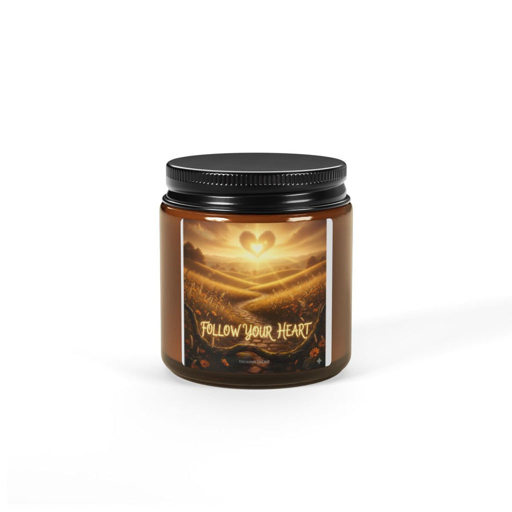Follow your Heart Soy Candle--Amber