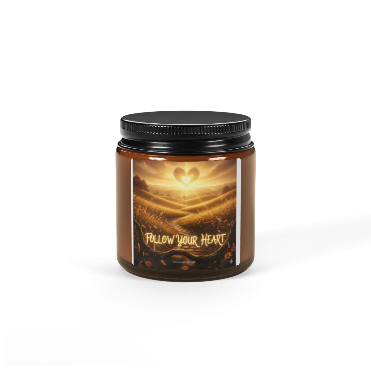 Follow your Heart Soy Candle--Amber